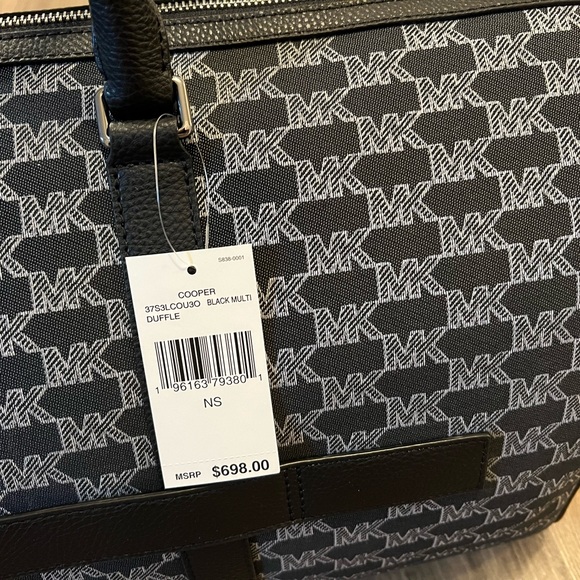 Michael Kors Cooper Duffle Weekender Bag - Black Multi NWT - Picture 7 of 10